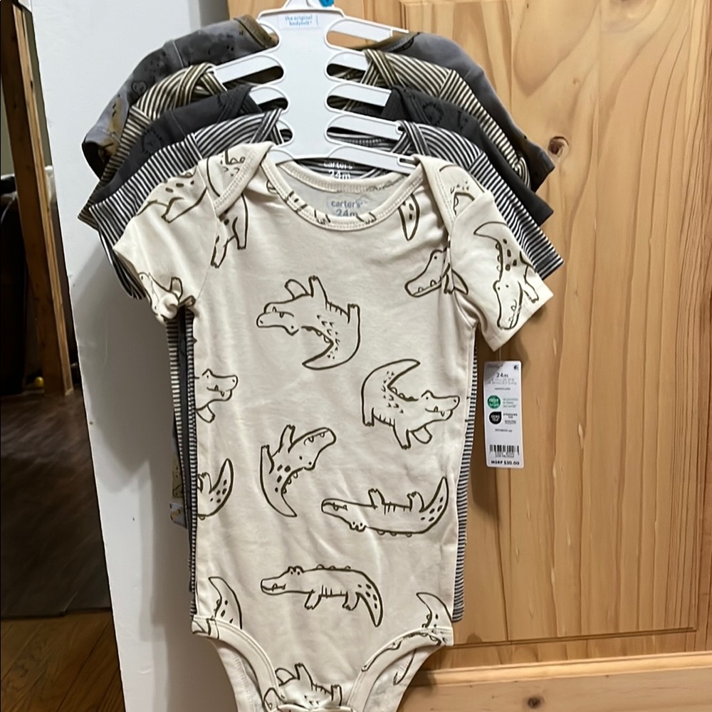 5 brand new with tags,short sleeve onesies